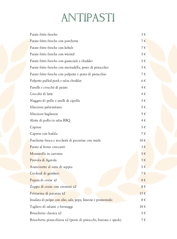 Menu Giulio Cesare L'impero Del Gusto-2