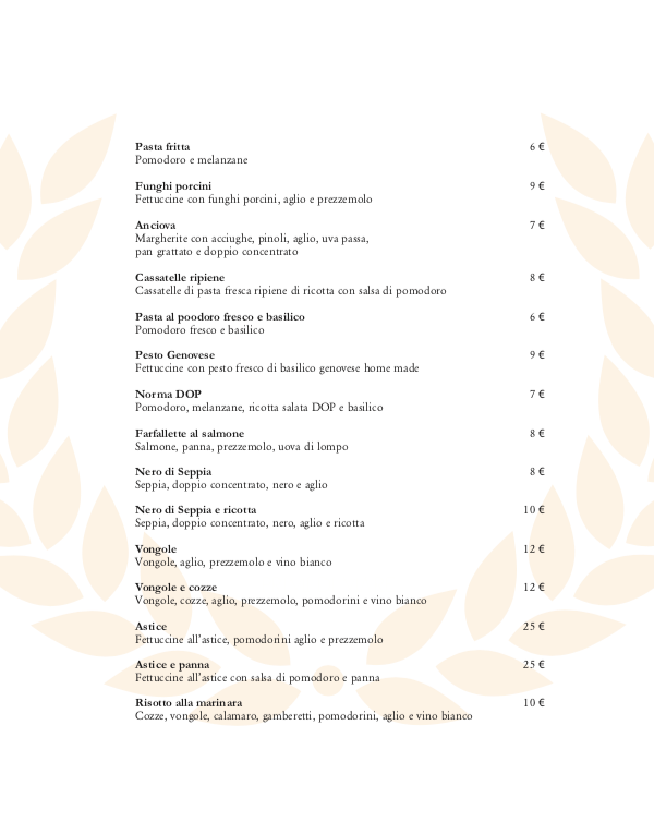 Menu Giulio Cesare L'impero Del Gusto-7